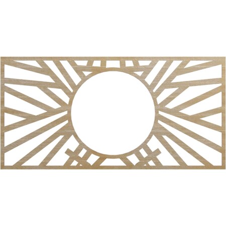 Hoover Wood Fretwork Pierced Ceiling Medallion, Hickory, 36"W x 18"H x 13 3/8"ID x 1/4"T